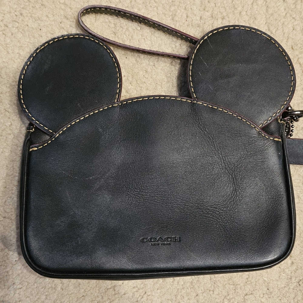 Disney x Coach Mickey Mouse Ears Black Wristlet